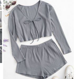 Zaful 2 Piece Grey Lounge Set